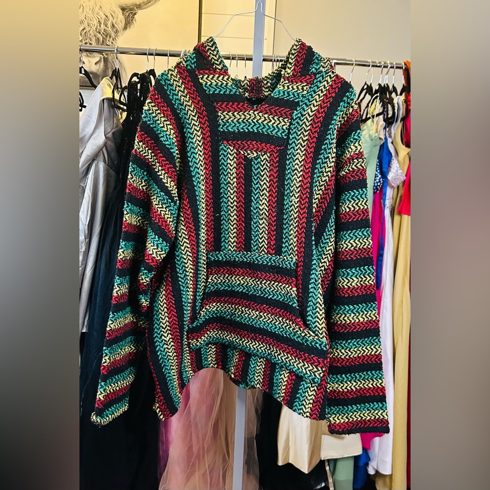 Rasta Multicolor Striped pullover sweater L